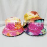 Hot Sale Double-sided Wear Tie Dye Cotton Bucket Cap Blank Jean Fisherman Hat thumbnail-4