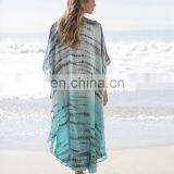 Plus Size Long Beach Dress Cover up 2019 Bikini Cover up Sarong Tunicas Playa Mujer Kaftan Beach Pareo Swim Suit Cover up thumbnail-6