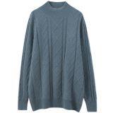 Men's Winter Essential Warm Knit Half Turtleneck Sweater Cashmere Wool With Long Sleeve thumbnail-4