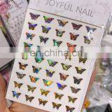 JOYFUL 01-10 Nail Stickers 3D Ultra-thin Nail DIY Decoration Gradient Laser Holographic Butterfly Nail Sticker thumbnail-4