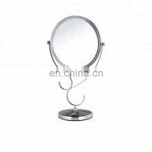 Round Simple Professional Makeup Mirror Flower Shape Base Standing Mirror Makeup Table Frame Chrome Plated Mirror Makeup thumbnail-4