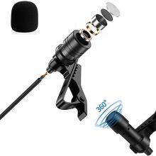 Mini Portable Clip-on Lapel Lavalier Condenser Mic Wired Microphone For IPhone IPad Smartphone Recording PC DSLR Camera thumbnail-2