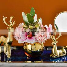 Nordic 2021 Hot-selling Cup Wedding Crystal Vase Modern Wine Cabinet Dining Table Transparent Vases Glass for Home Decor thumbnail-3