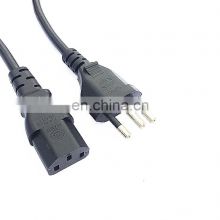 Customization Specs 3 Pin Black Laptop Computer Charging Cable brazil Power Cords