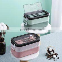 304 Stainless Steel Lunch Box Bento Box For School Kids Office Worker 2layers Lunch Container Food Storage Box thumbnail-3