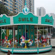 Amusement Rides Mechanical Indoor Chinese Green Carousel Ride For Kids Equipment thumbnail-2