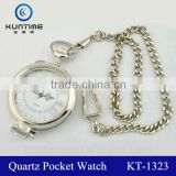 elegance pocket watch glass dial quartz japan movt analog digital display pocket watch
