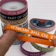 Hot Sale Colorfully Never Give up Printed Silicone Wristbands thumbnail-4
