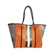 Perforated Oversized Large Custom Neoprene Women's Handbag Beach Tote Bag thumbnail-1