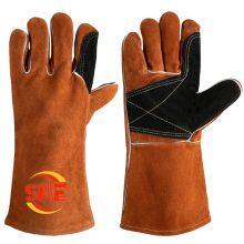 Snellsafety Welding Gloves Cow Split Leather Soldering Gloves 14 Inch Welder Work Gloves