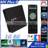 MX Plus II RK3229 TV Box Quad Core Android 4.4 Kitkat Bluetooth 4.0 1G/8G 4K H.265/H.264 Kodi Pre-installed Smart Media Player