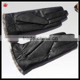 Rabbit Fur Lined High Fashion Leather Glove From Leather Glove Manufacture thumbnail-3