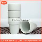 mug for sublimation wholesale cheap white porcelain round stacked coffee cup no handle tea mug