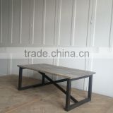 vintage industrial style rustic wood coffee table