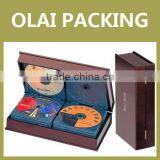 hot dark brown lacquer finish wooden CD box wholesale