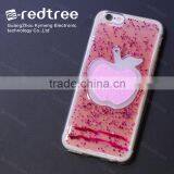 Anti Gravity Bling Epoxy TPU Red For Apple Shape Phone Cover Case for Iphone 4/5/6s 7