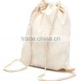 Customized Printing or Diy Dye Canvas Drawstring Backpack Bag Travel Pouch thumbnail-2