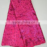 Buy Popular Handmade silk lace embroidery lace fabric for bridal dress