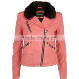 2015 Women Fashion Black PU Leather Long Sleeve Mesh Hole Hood Jacket and Coat,2015 Women Fashion Black PU Leather Long Sleeve m thumbnail-4