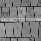 Trapezium Mosaic Carrara Marble Mosaic, Stone Marble Mosaic thumbnail-2