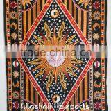 526 COTTON SINGLE SUN BED COVERBedspread Tapestries Decoration Home Wall Curtain Sanganeri Print Jaipur India Star Tapesrideau thumbnail-1