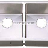 Farmhouse Hot Sales China Supplier Manufacturer XHHL Commercial Handmade Cupc Double Bowl Stainless Steel Kitchen Sink thumbnail-3