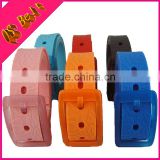 TPE rubber belt candy color ginning Men and women anti-allergy silicone plastic green belts