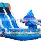 Inflatable Dolphin Water Slide, Marlin Splash Slide, Inflatable Water Slide