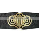 Ladies New Fashion Black Elastic PU Ribbon Waist Belt thumbnail-1