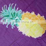 2016 Wholesale Cheaper Purple Pineapple Printed Cotton Swim Beach Towel thumbnail-5