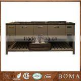 2016 American Style Hot Selling Gray Color Modern Double Sink Hotel Bathroom Vanity thumbnail-1