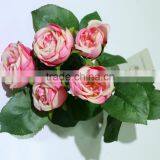 Five Head Real Touch Rose Silk Flowers Wedding Favor thumbnail-1