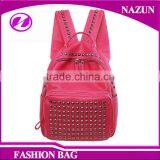 Adjustable Shoulder Strap College School Fashion Rivet on Women Day Backpacks thumbnail-3