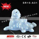 Acrylic Outdoor Lighted LED Sea Lion With Baby thumbnail-2