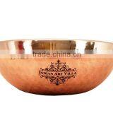 Steel Copper Serving Kadhai Karahi Wok Bowl 350 ML - Home, Hotel, Restaurant, Tableware
