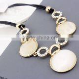 Women Crystal Rounded Pendant Necklace With Crystals Good Gifts thumbnail-3