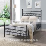 Wholesale twin/ full size wrought iron bed bedroom furniture metal single bed