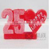 Wholesale 25TH BIRTHDAY CANDLE - RED Party Cake Candles