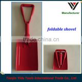 red steel foldable shovel