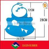 Best Selling Folding Washable Plain Adjustable Silicone Baby Bib Waterproof thumbnail-3