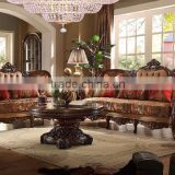 Luxury Classical Living Room Sofa Sets/French Provincial Hand Carved Furniture Sofa (MOQ=1 Set)