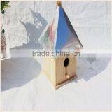 New Unfinished Wooden Bird House Wholesale, Hot Sale Wooden Bird House thumbnail-1