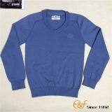 Boy's V Neck Pullover Sweater With Reverse Linking Design thumbnail-1