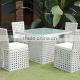 2012 PE Wicker Dining Table Set/ 5 Pcs PE Rattan Dining Set/ Garden Sets