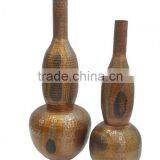 Hand Hammered Metal Flower Vase thumbnail-1