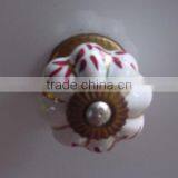 Hand Painted Ceramic Knob in Red Colour Available in Other Colours Also thumbnail-1