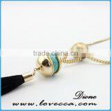 Fashion Wholesale Handmade Gemstone Long Chain Tassel Charm Necklace thumbnail-6