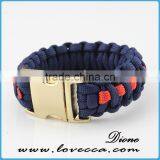 Letters Woven Paracord Bracelet Braided Parachute Survival Bracelet With Metal Buckle thumbnail-1