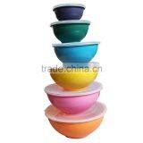Eco Biodegradable Endurable Bamboo Fiber Serving Bowl Set With Lid