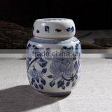 Chinese Style Blue and White Antique Chinese Cremation Urn thumbnail-3